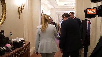Meloni incontro Abu Mazen. Ecco le immagini
