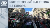 Manifestações pró-Palestina tomam as ruas de Londres