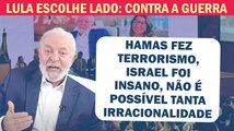 NO 1° EVENTO PÚBLICO PÓS-CIRURGIA, LULA ESCOLHE LADO: CONTRA A GUERRA | Cortes 247