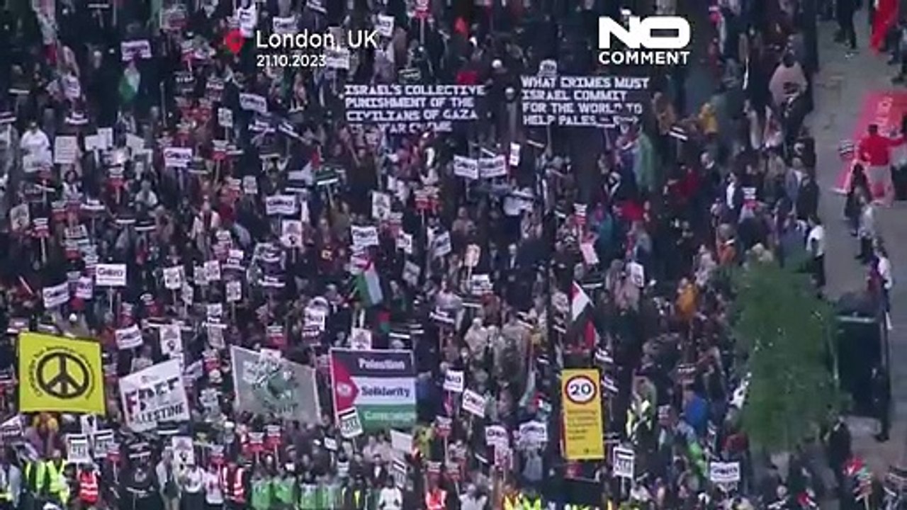 100.000 bei Pro-Palästina-Demo in London: 'Stoppt das Massaker in Gaza'