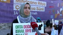 Diyarbakır'da İsrail'in Filistin'e saldırısını protesto eden kadınlar oturma eylemi başlattı