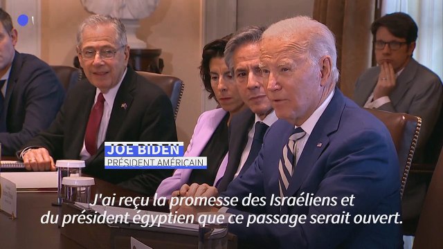 Gaza : un premier convoi d'aide humanitaire rentre dans l'enclave palestinienne