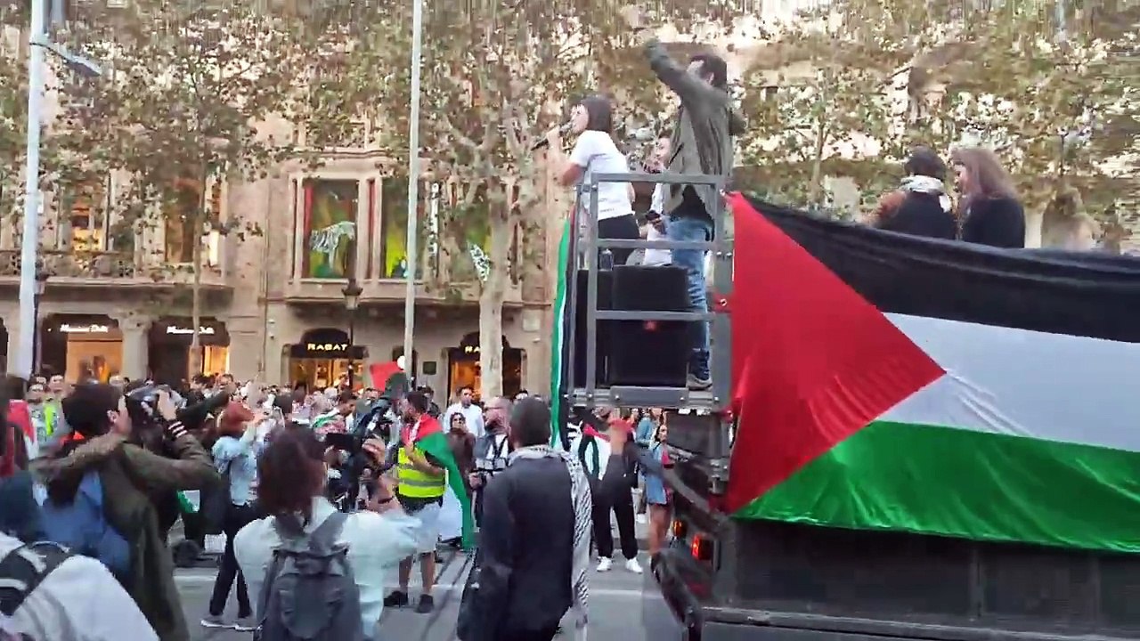 Manifestación por Palestina en Barcelona