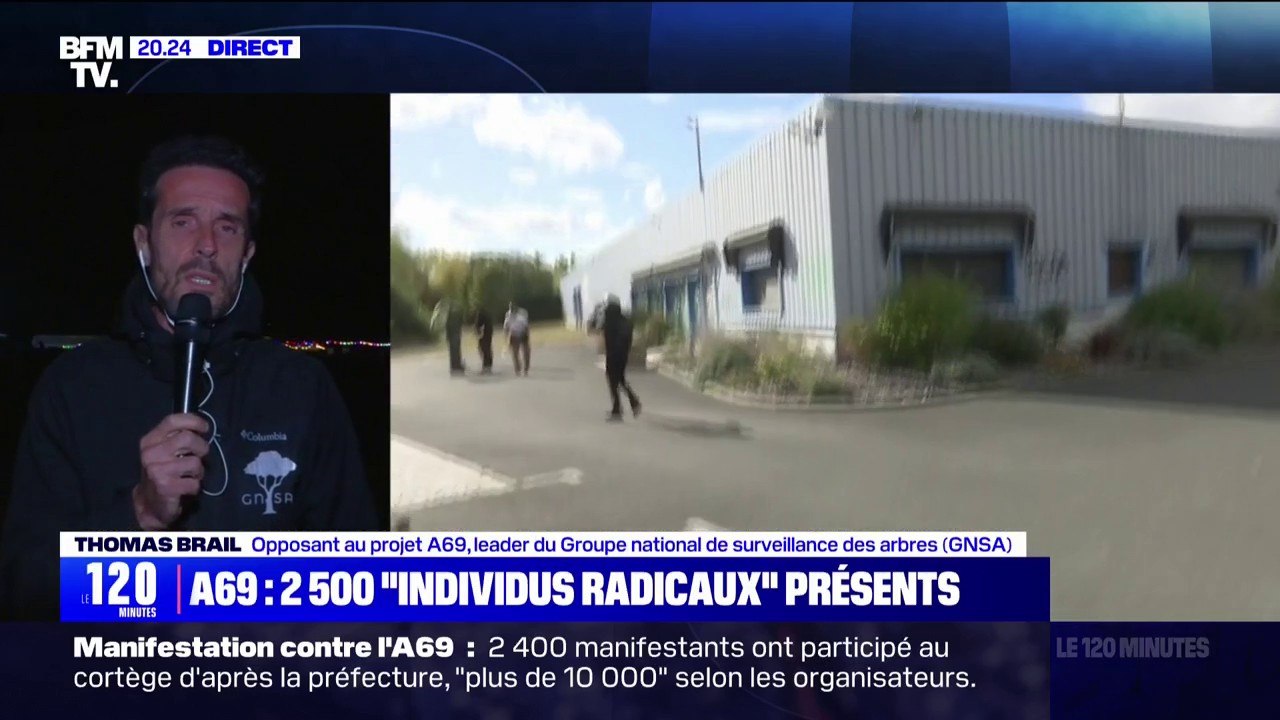 Thomas Brail, opposant au projet A69, sur les violences lors de la manifestation: "Nous, on est dans la bienveillance mais sur 10.000 personnes, on ne peut pas être derrière tout le monde"
