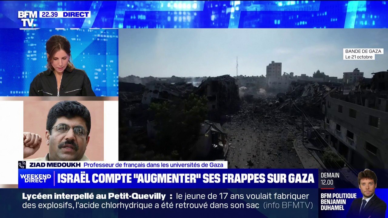 Israël/Hamas: l'intensification des bombardements annoncée par Tsahal confirmée par ce professeur de français vivant dans la bande de Gaza