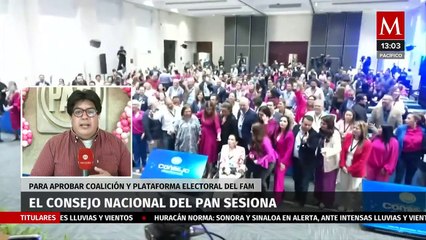 PAN sesiona para aprobar coalición con el Frente Amplio por México