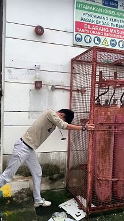 Cage Climb Rescue Of Cat