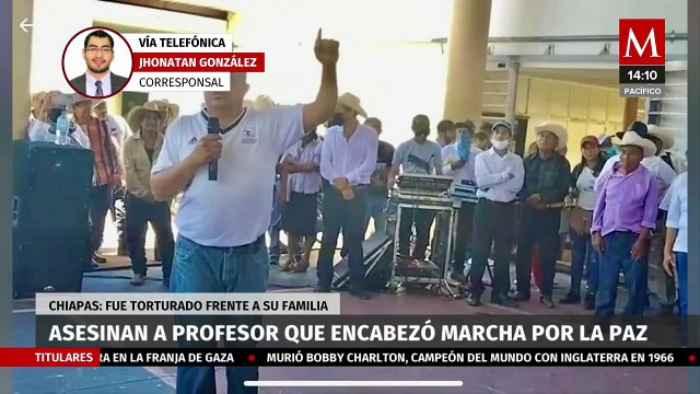 Asesinato de profesor y coordinador de marcha por la paz en Chicomuselo, Chiapas