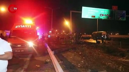 Gaziantep'te freni boşalan tanker minibüs ve 2 iş makinesine çarptı: 3 ölü, 11 yaralı!