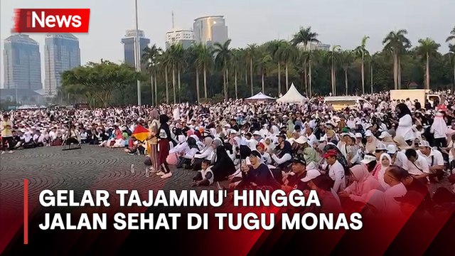 Tasyakuran Peringatan 100 Tahun Gontor, Ribuan Santri dan Alumni Berkumpul di Tugu Monas