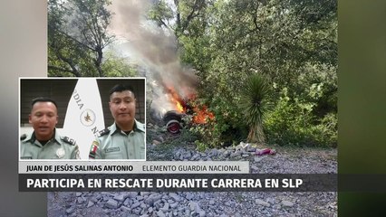 Oficiales de la Guardia Nacional detallan el rescate de un copiloto en la Carrera Panamericana
