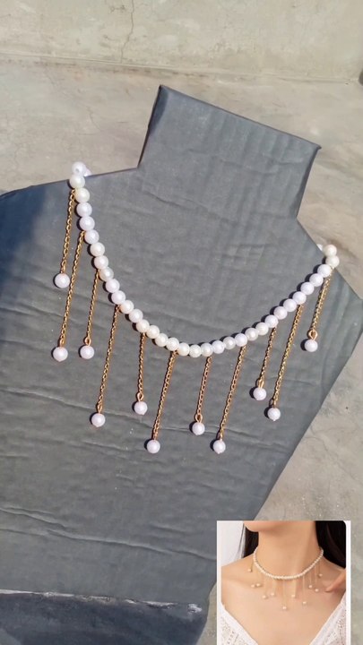 DIY Korean necklace ✨ #creativefatimaakram #shorts