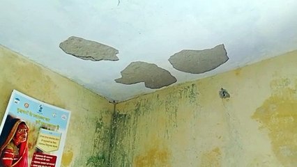Video : हेल्थ वेलनेस सेंटर का भवन का गिर रहा प्लास्तर, धंसने लगा फर्श