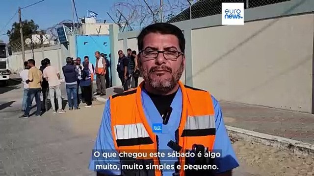 Média egípcios relatam entrada de 17 camiões com ajuda para os palestinianos, em Gaza