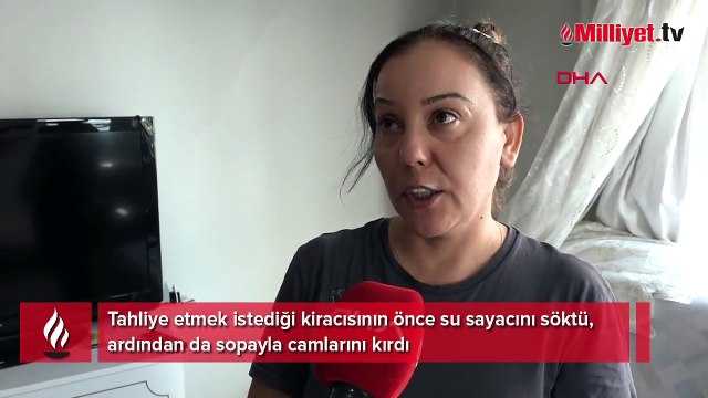 Ev sahibi dehşeti yaşattı! 10 bin lira kira istedi, camları kırıp gitti