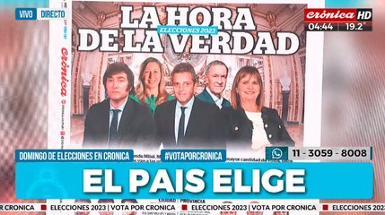 La tapa de Crónica: "La hora de la verdad", el país elige presidente