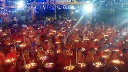 हजारों दीपों से हुई मां अम्बे की महाआरती