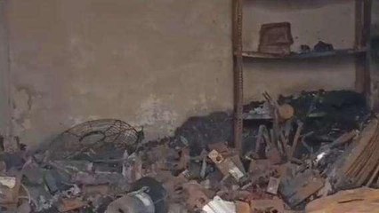 हनुमानगढ़: इलेक्ट्रॉनिक दुकान में लगी आग, देखिए हादसे के बाद का मंजर