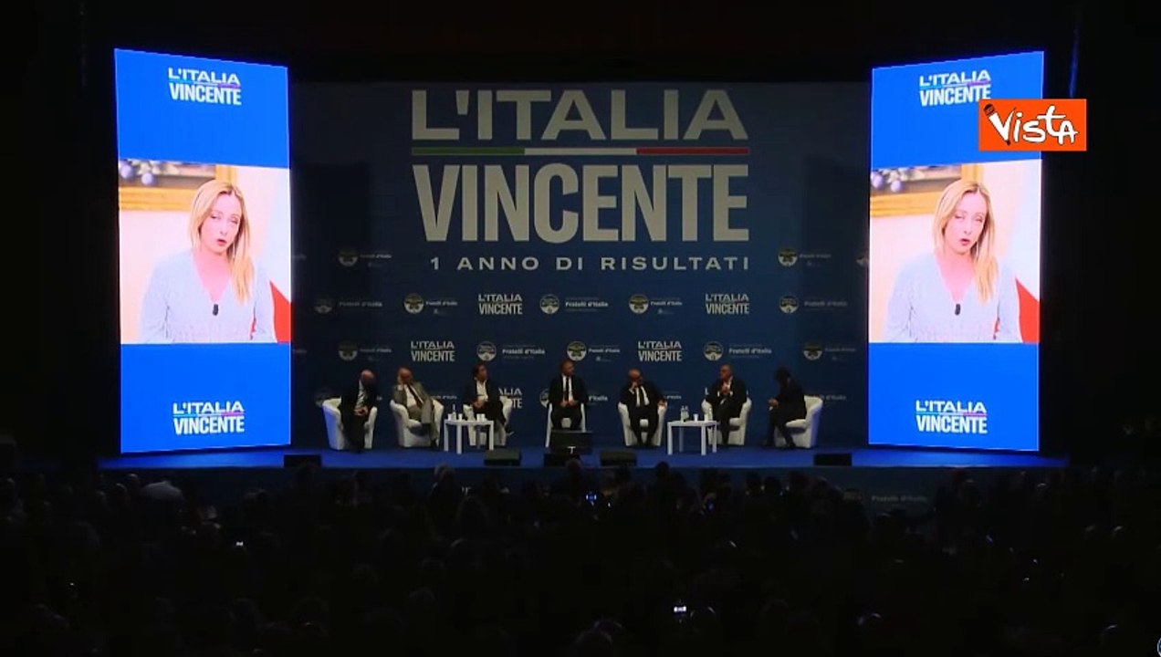 Meloni nel videomessaggio a evento FdI: Anche io sono un essere umano