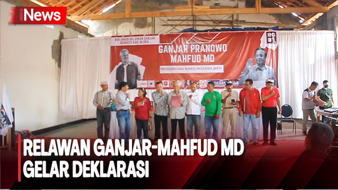 Dukung Ganjar-Mahfud MD pada Pilpres 2024, Ratusan Orang di Blora Gelar Deklarasi