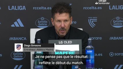 10e j. - Pour Simeone, le penalty transformé par Griezmann a changé le match