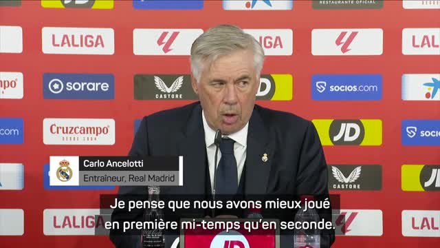 10e j. - Pour Ancelotti, le nul est logique au vu du match