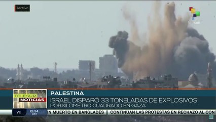 Israel bombardea la Franja de Gaza con 12 mil toneladas de explosivos en un día