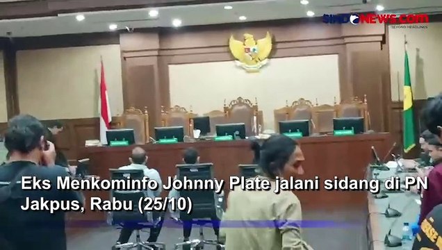 Ikuti Sidang Tuntutan Kasus Korupsi BTS 4G di PN Jakpus, Johnny Plate Pucat