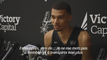 Victor Wembanyama dit avoir "des papillons dans le ventre" avant ses débuts en NBA