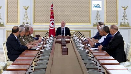 الرئيس التونسي قيس سعيد خلال اجتماع أمني حول فلسطين: "أوقفوا العربدة الصهيونية"