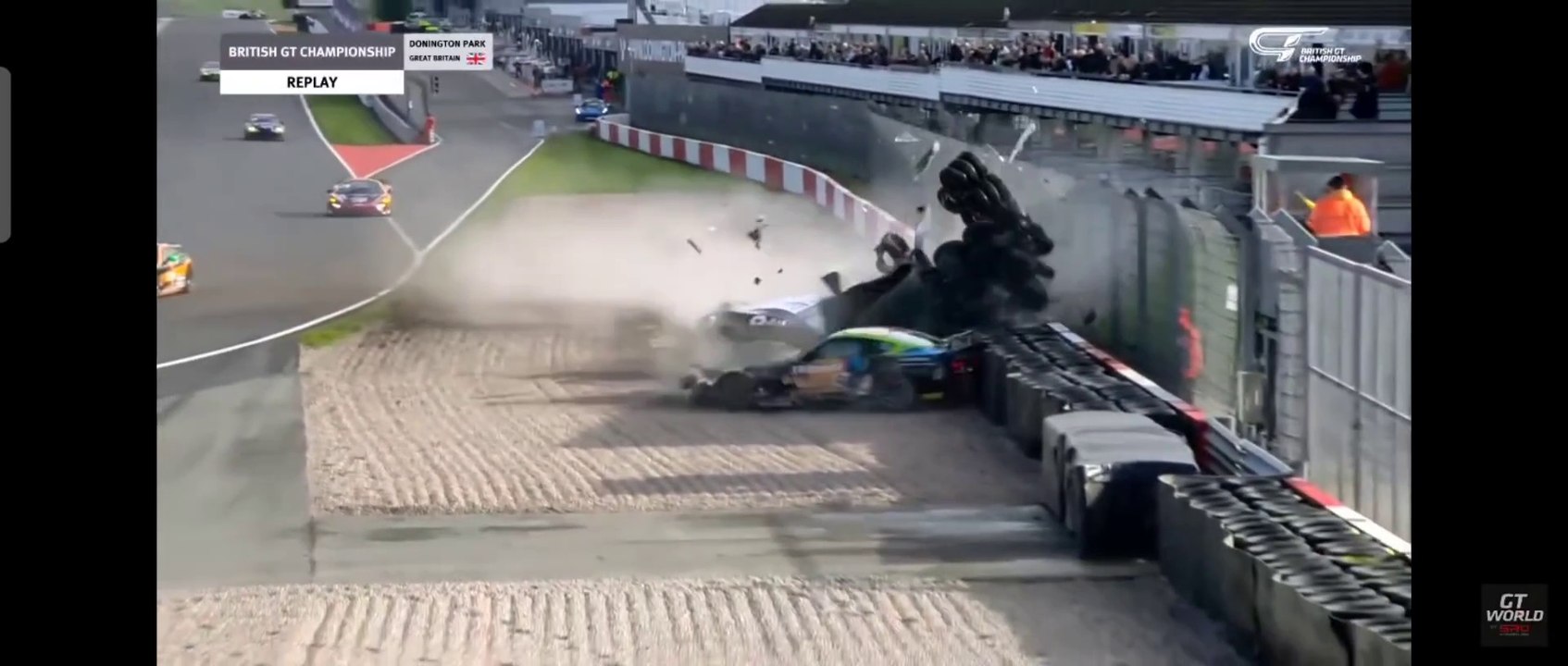 British GT 2023 Donington Race Duggan Townsend Dumann Huge Crash ...