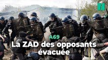 Les images de l'évacuation à Saïx de la ZAD des anti A69