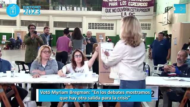 Votó Myriam Bregman: “En los debates mostramos que hay otra salida para la crisis”