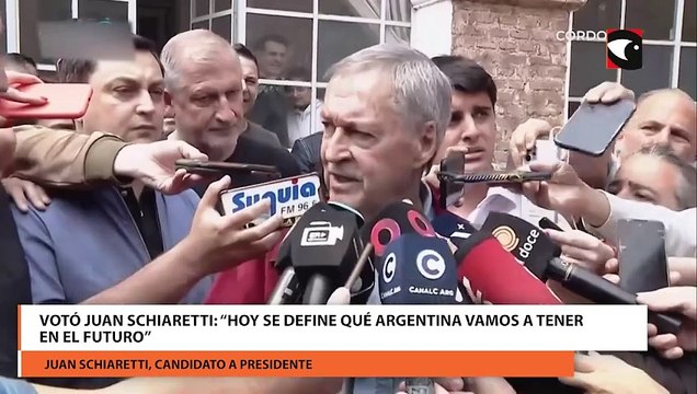Votó Juan Schiaretti “Hoy se define qué Argentina vamos a tener en el futuro”