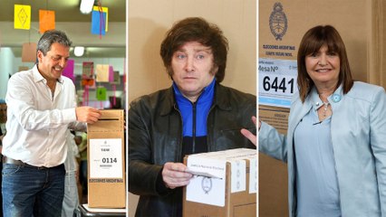 Candidatos presidenciales votan en Argentina