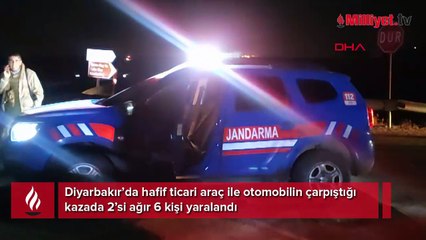 Hafif ticari araç ile otomobil çarpıştı! Yaralılar var
