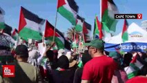 Dünyanın dört bir yanından Filistin'e destek gösterisi