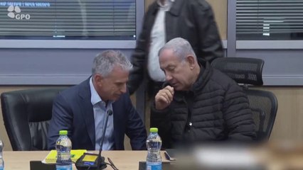 لقطات من اجتماع #مجلس_الحرب في #إسرائيل برئاسة #نتنياهو  #العربية