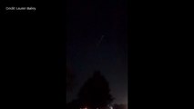 Starlink satellites over Folkestone