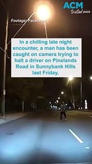 Dashcam catches creepy driver encounter in Queensland