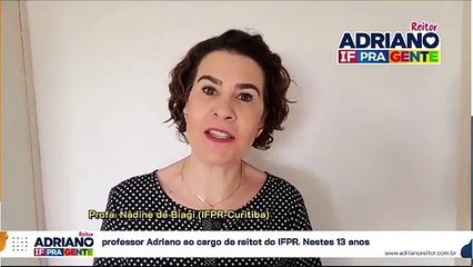 Adriano - Depoimento Profa. Nadine