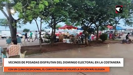 Vecinos de Posadas disfrutan del domingo electoral en la costanera
