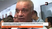 Carlos Arce, flamante Senador electo por Misiones, expresó su gratitud hacia los votantes