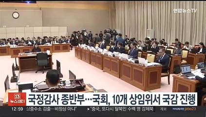 국정감사 종반부…국회, 10개 상임위서 국감 진행