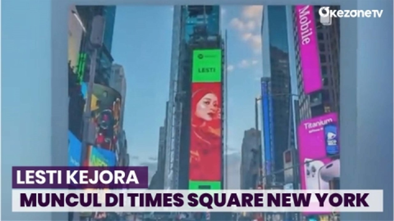 Viral Foto Lesti Kejora Terpampang di Times Square New York