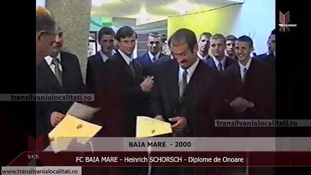 BAIA MARE (2000) - FC BAIA MARE - Heinrich SCHORSCH - Diplome de Onoare