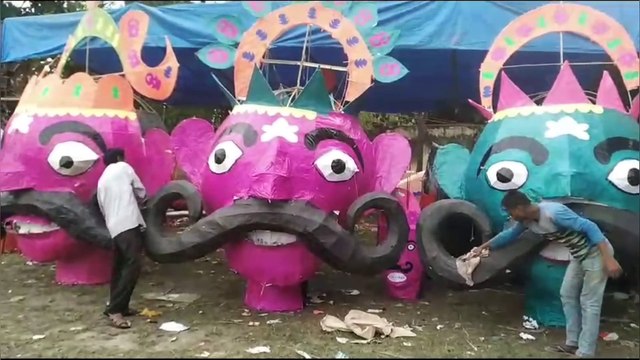 मेरठ में दशहरा पर सात घोड़ों पर सवार 120 ​फीट का रावण करेेगा राम से युद्ध, देखें वीडियो