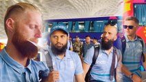 England की क्रिकेट टीम मुंबई एअरपोर्ट पर कड़ी सुरक्षा के बीच हुई स्पॉट