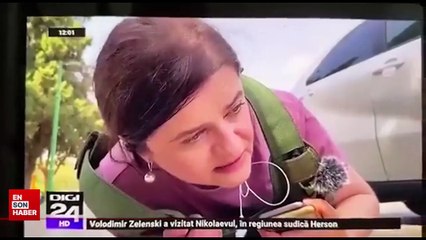 Romen muhabir İsrail'i mağdur göstermek isterken komik duruma düştü