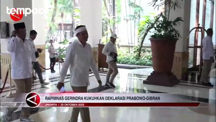 Rapimnas Gerindra Kukuhkan Deklarasi Prabowo-Gibran